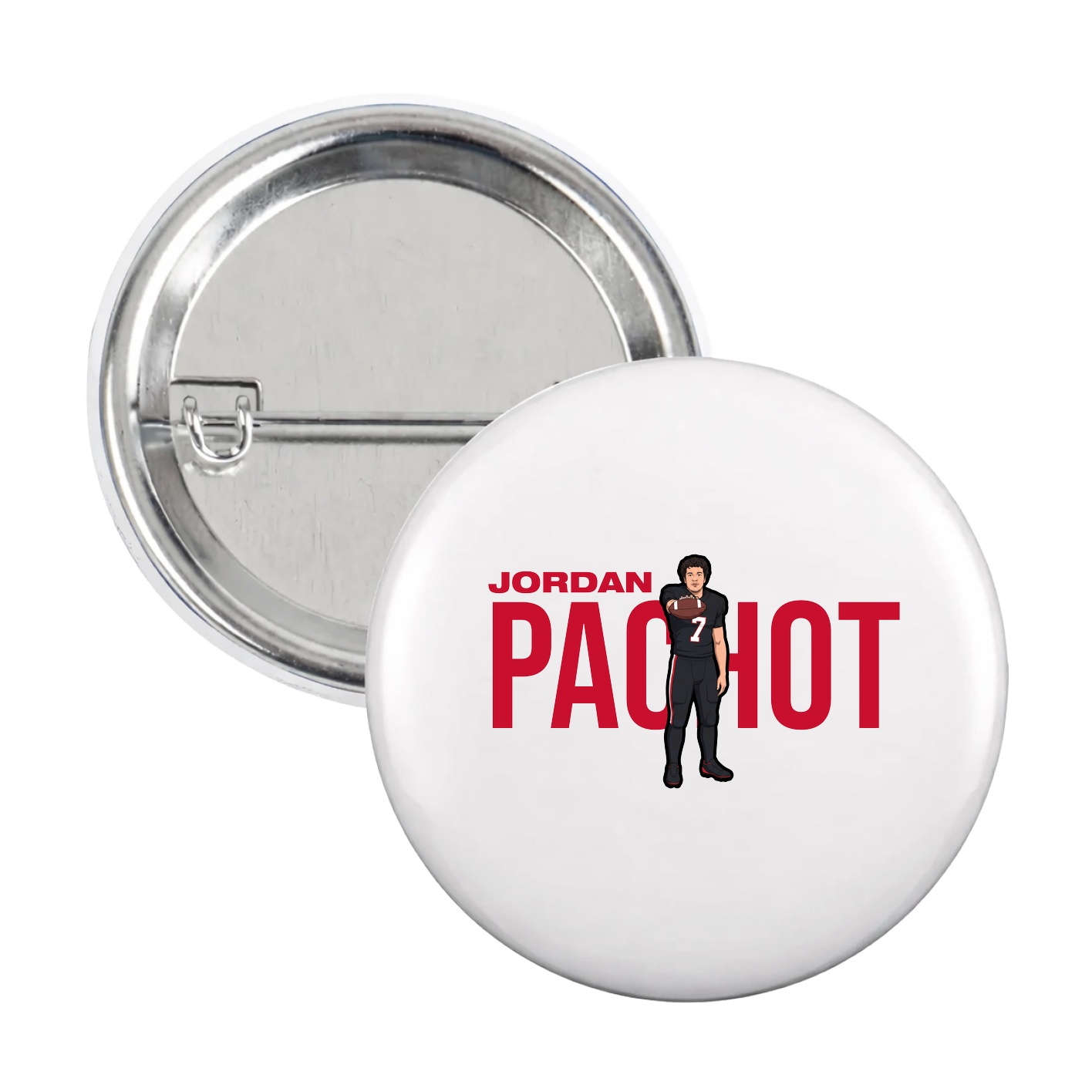 Game Day Button — Player Name in White