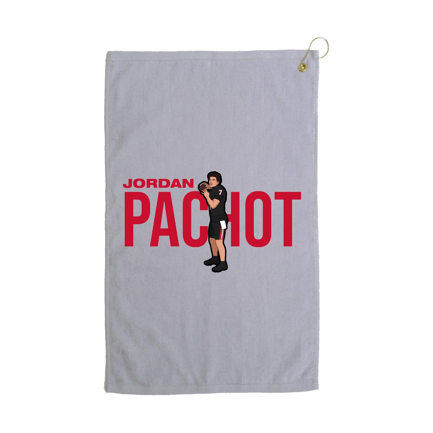 Golf Towel — Player Name in Grey