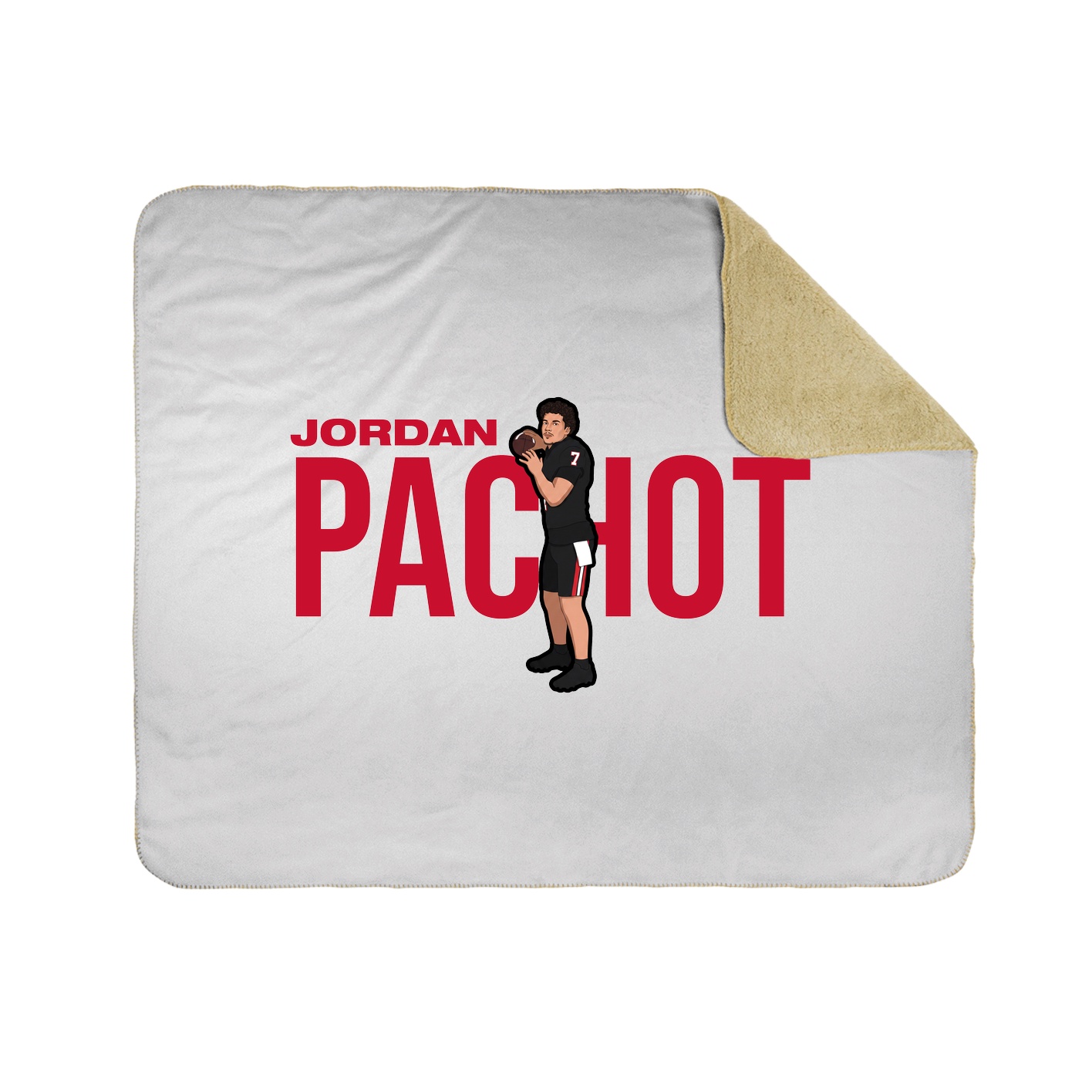 Throw Blanket — Player Name in White