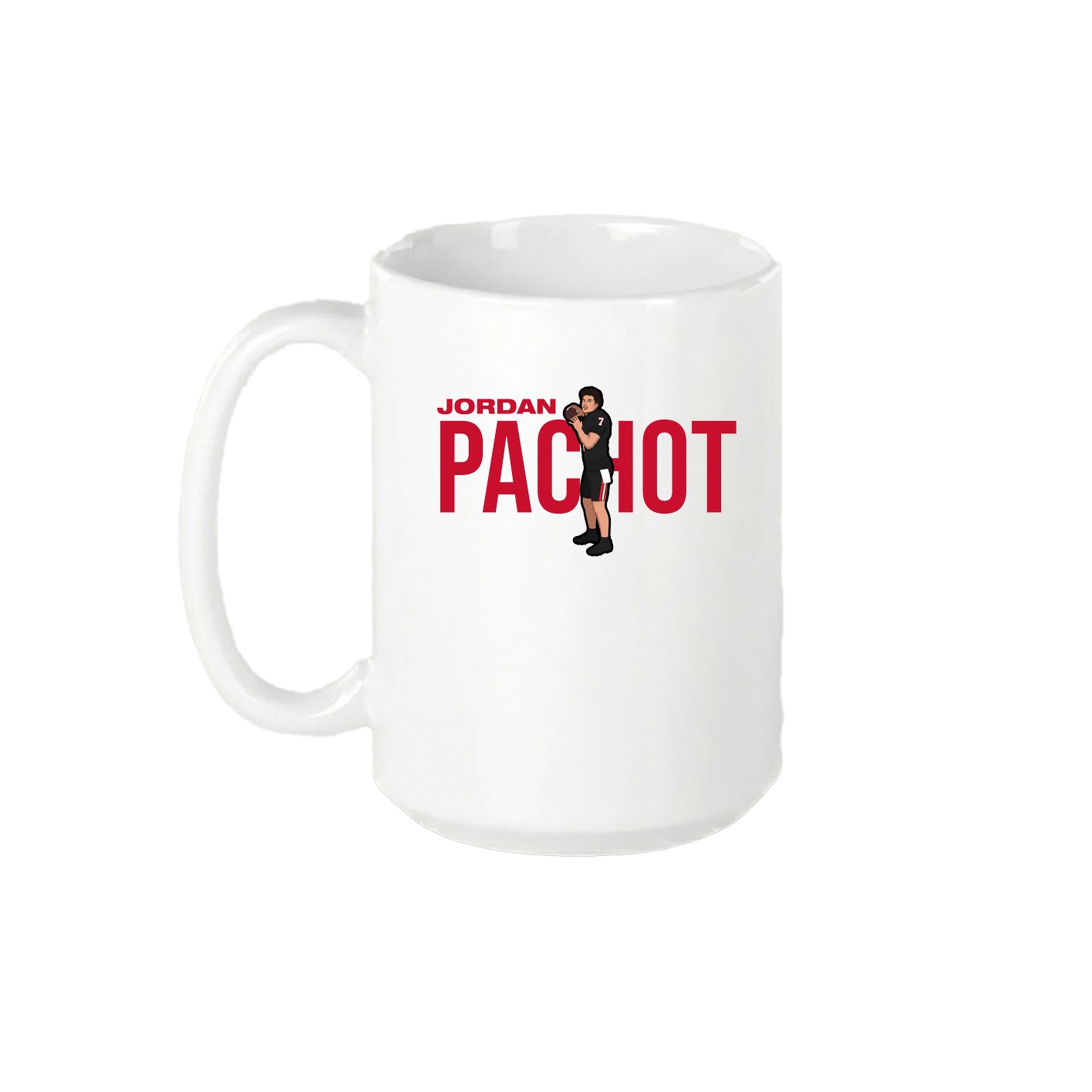 15oz Coffee Mug — Player Name in White