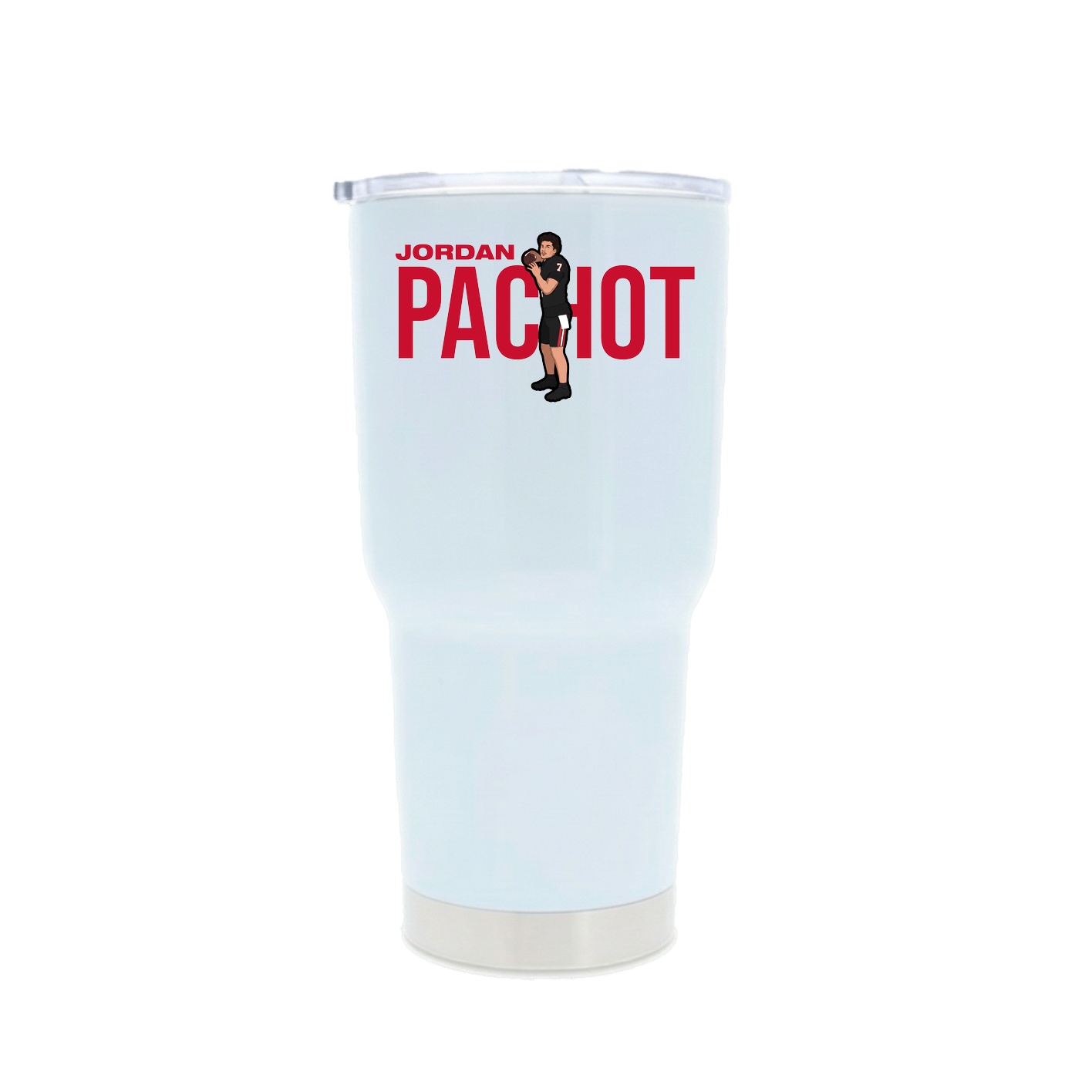 30oz Stainless Steel Tumbler — Player Name in White
