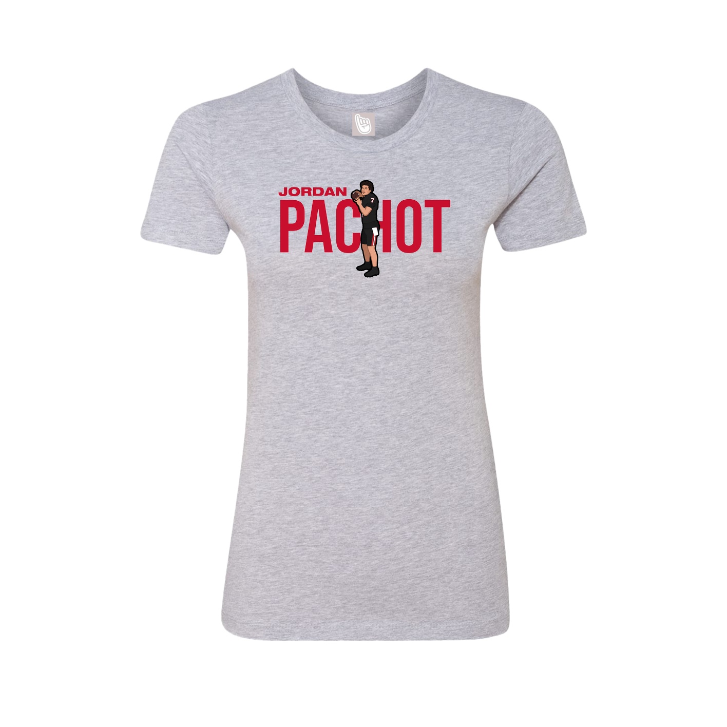 Womens Tee — Player Name in Grey
