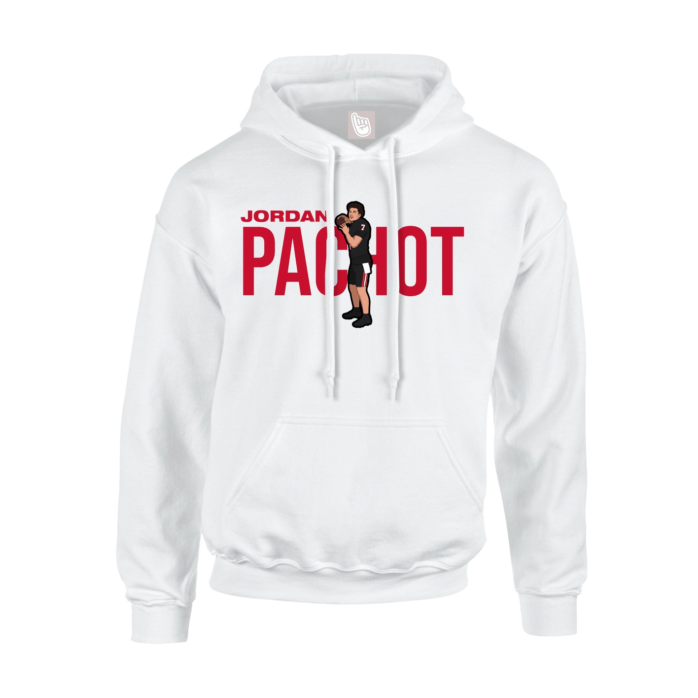 Youth Hoodie — Player Name in White