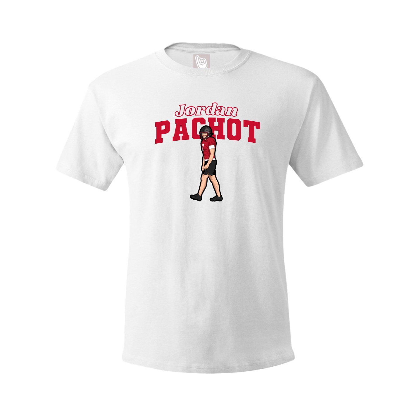 Youth Tee — Name Arch in White