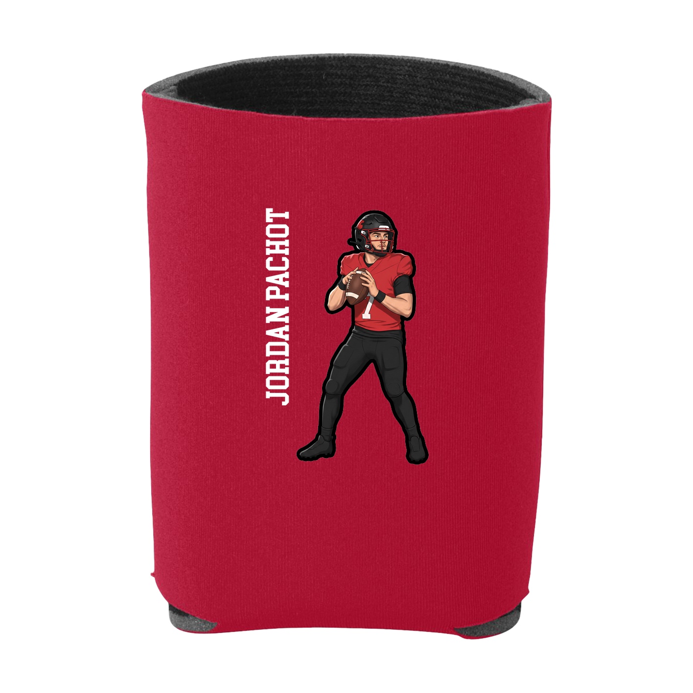Can Holder — Name Vertical in Red