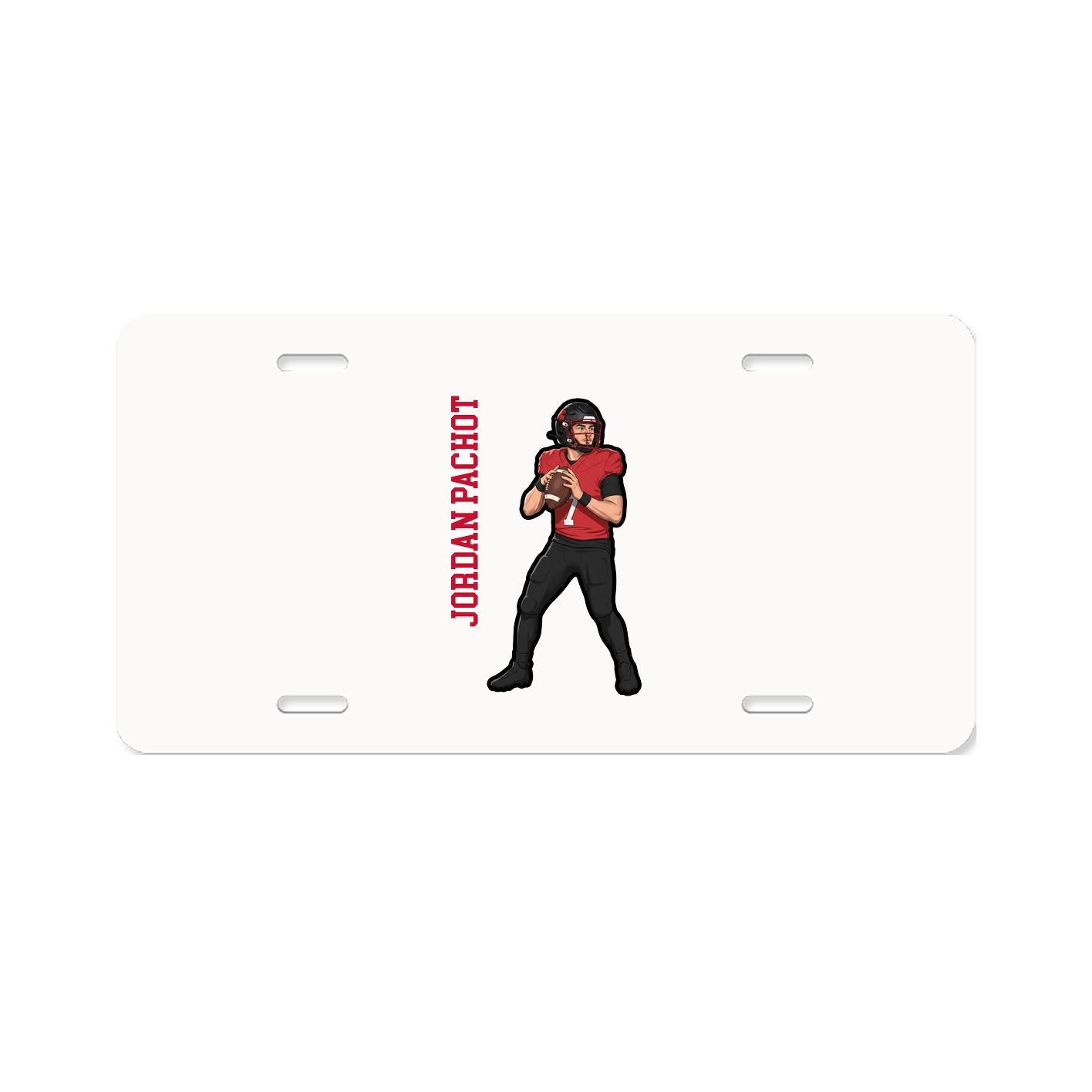 License Plate — Name Vertical in Classic