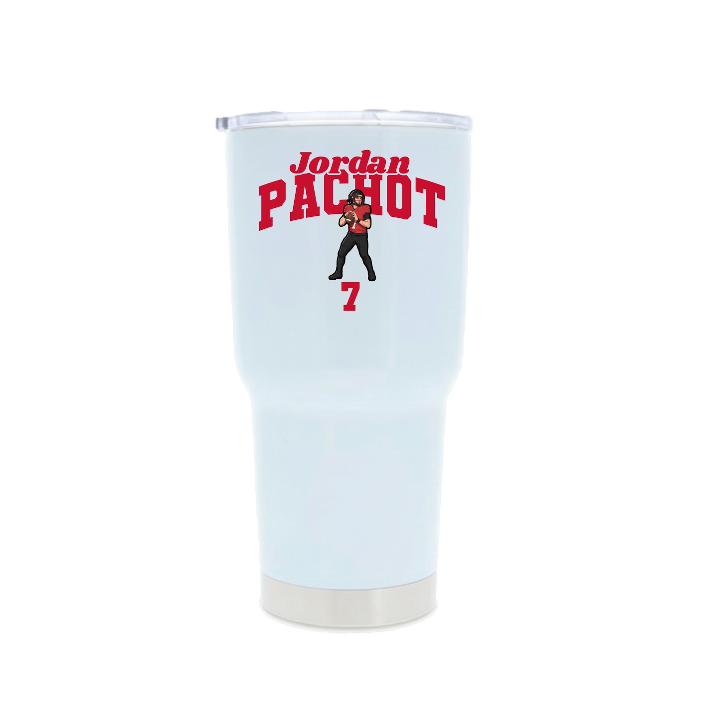 30oz Stainless Steel Tumbler — Signature Arch in White