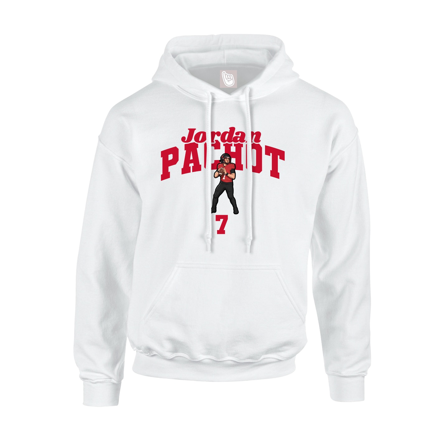 Hoodie — Signature Arch in White