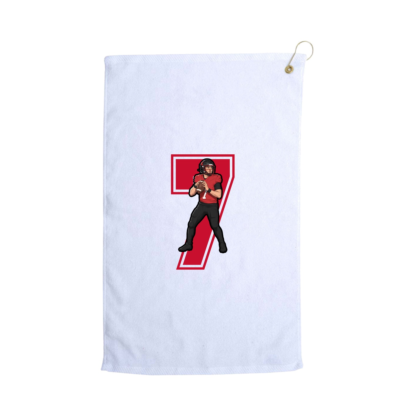 Golf Towel — Number in White