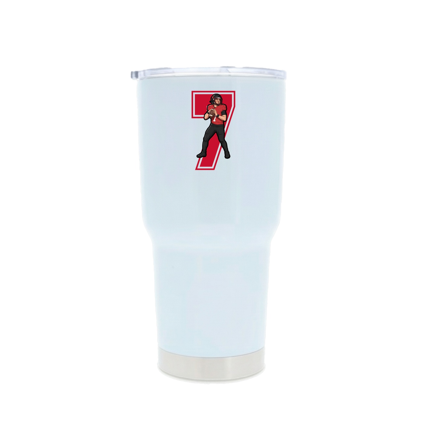 30oz Stainless Steel Tumbler — Number in White