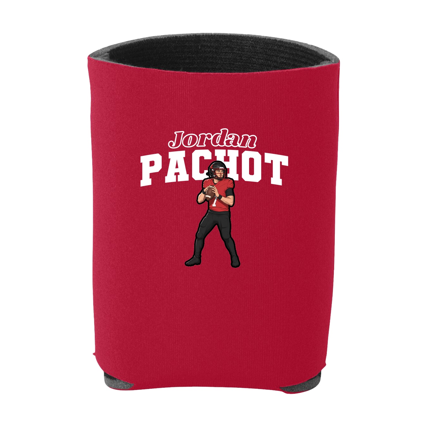 Can Holder — Name Arch in Red