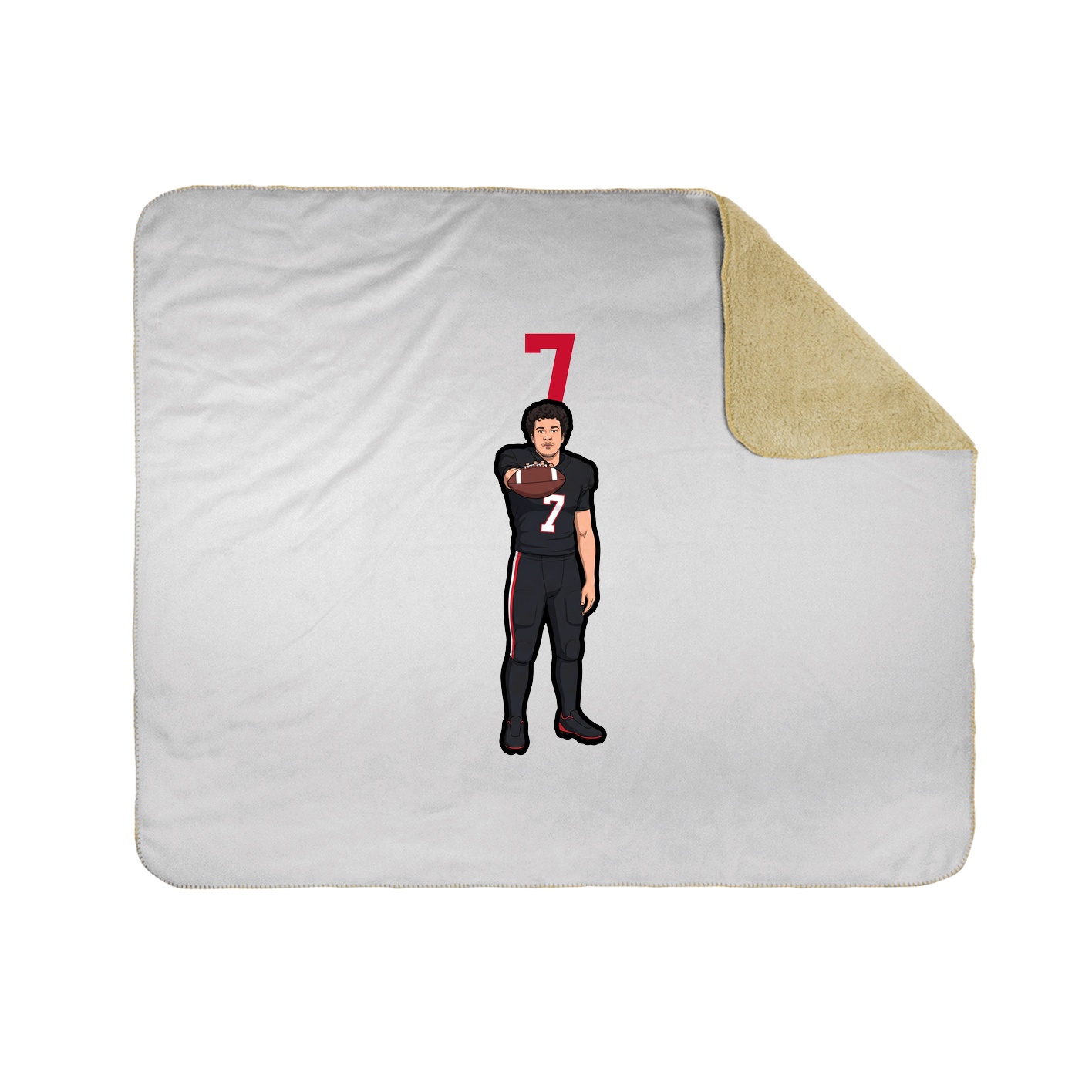 Throw Blanket — Number Top in White