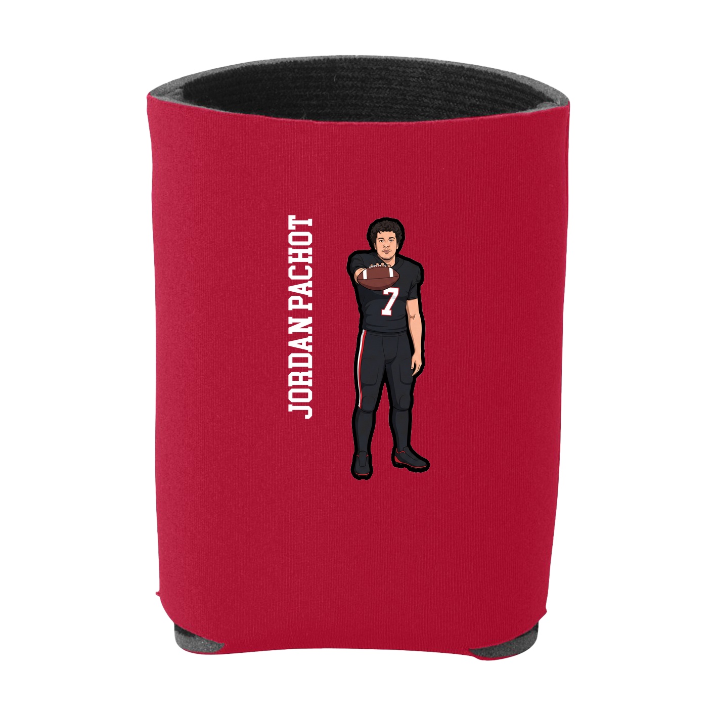 Can Holder — Name Vertical in Red