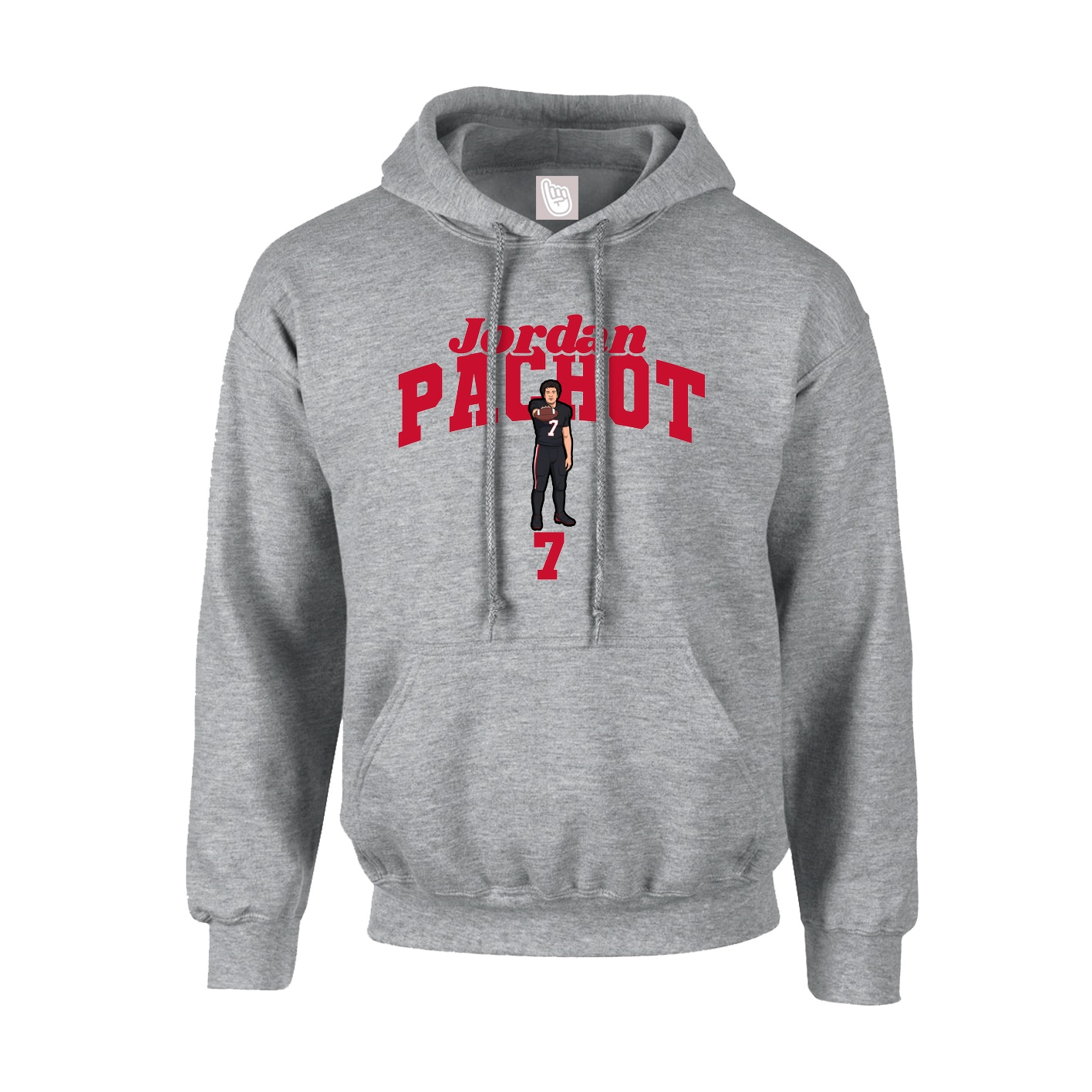 Youth Hoodie — Signature Arch in Grey