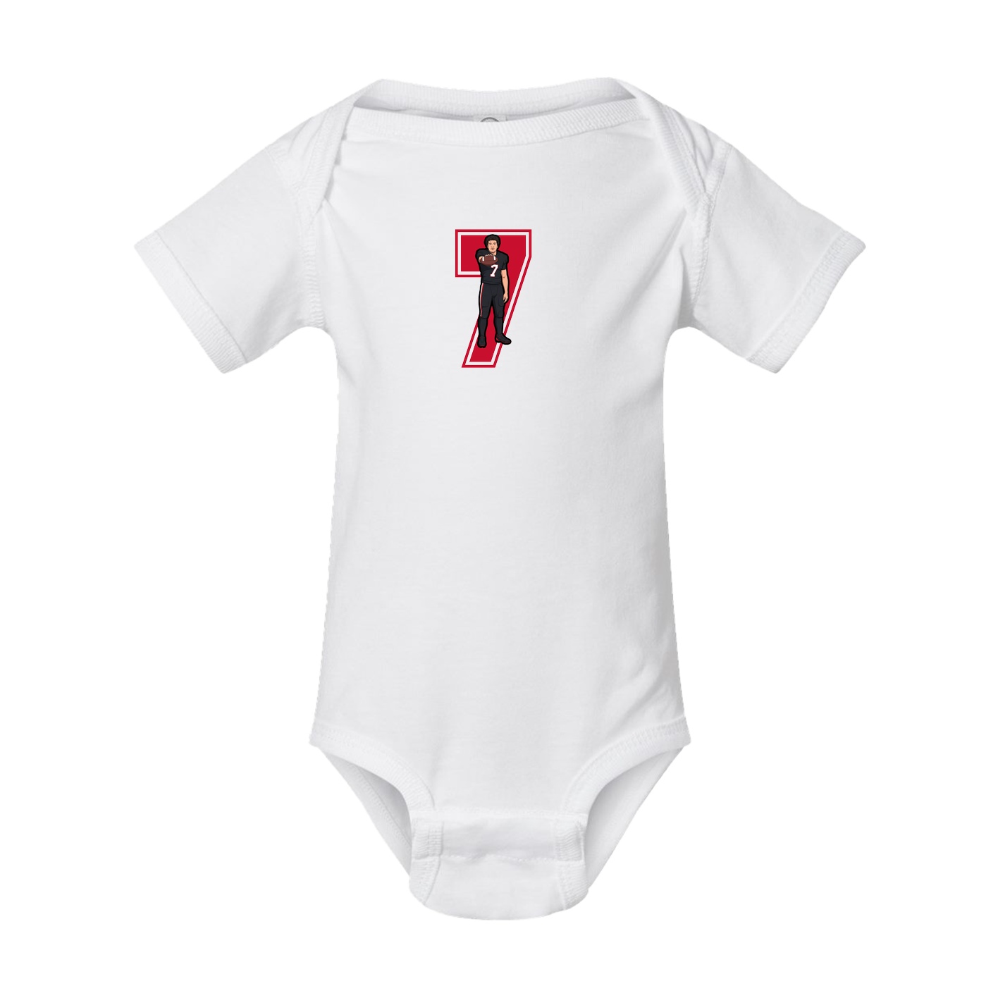 Baby Onesie — Number in White