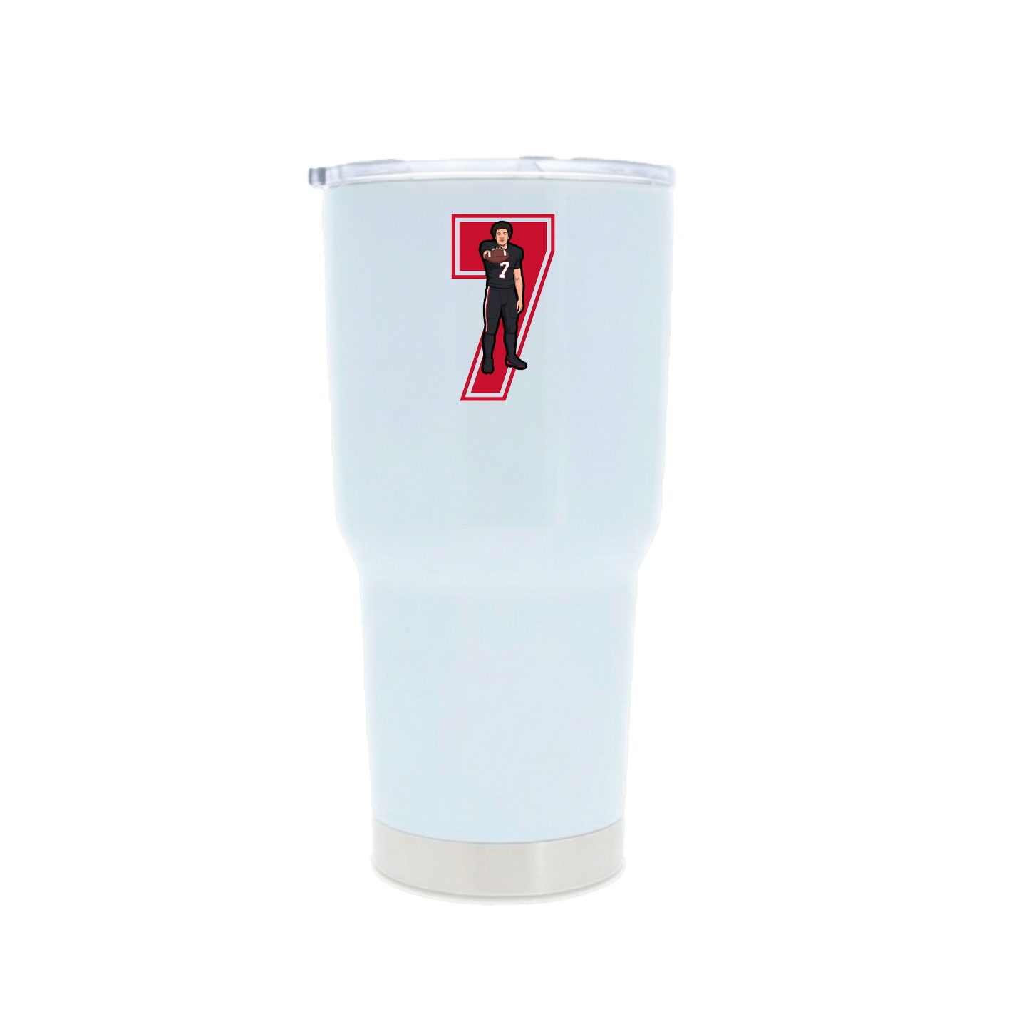 30oz Stainless Steel Tumbler — Number in White