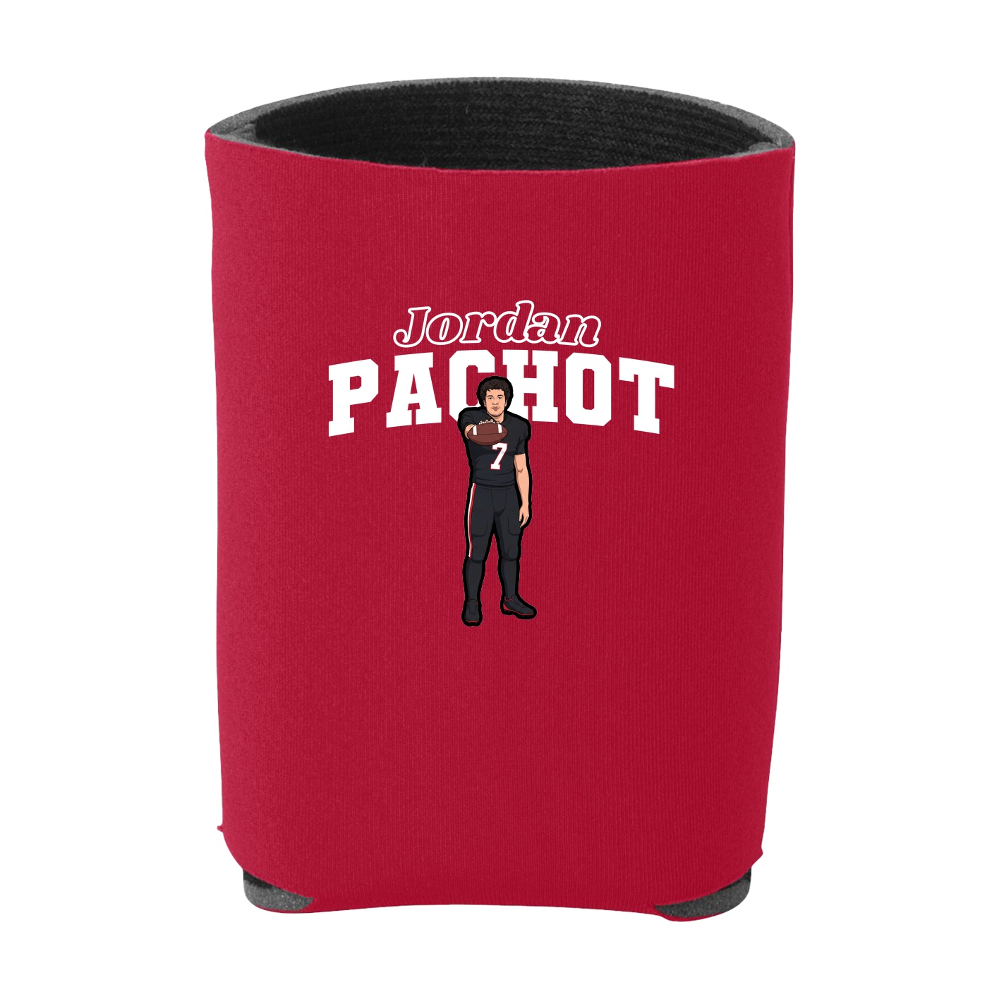 Can Holder — Name Arch in Red