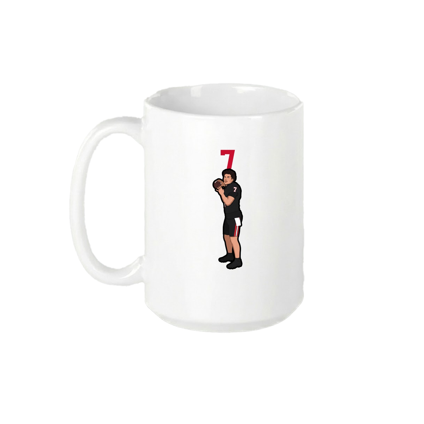 15oz Coffee Mug — Number Top in White