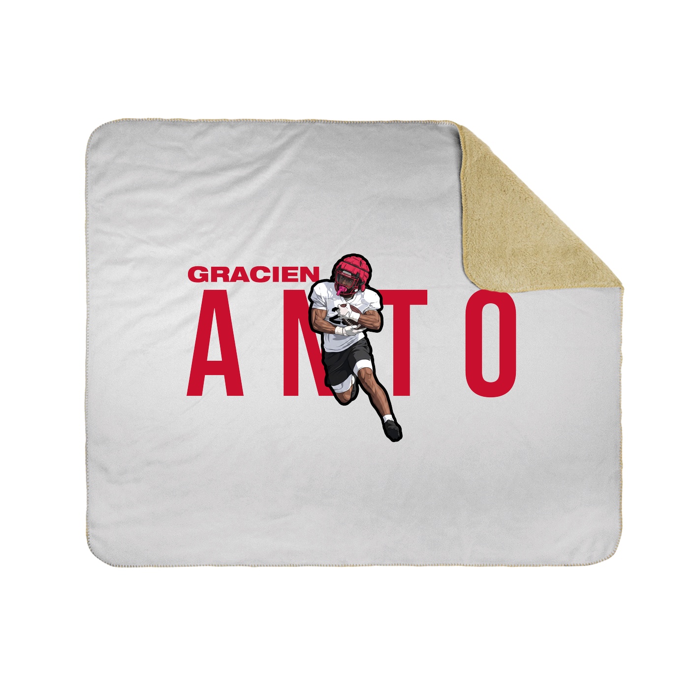 Throw Blanket — Player Name in White