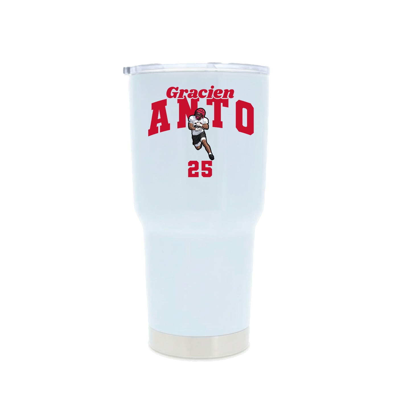 30oz Stainless Steel Tumbler — Signature Arch in White