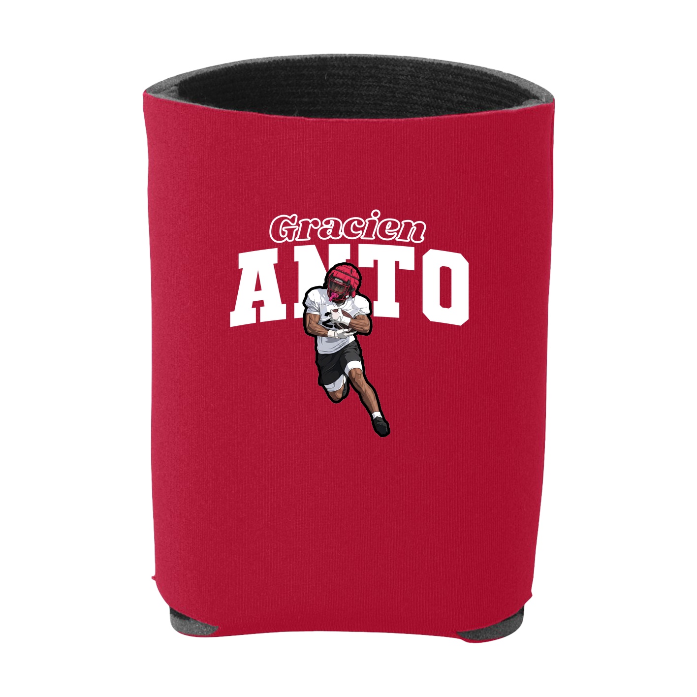 Can Holder — Name Arch in Red