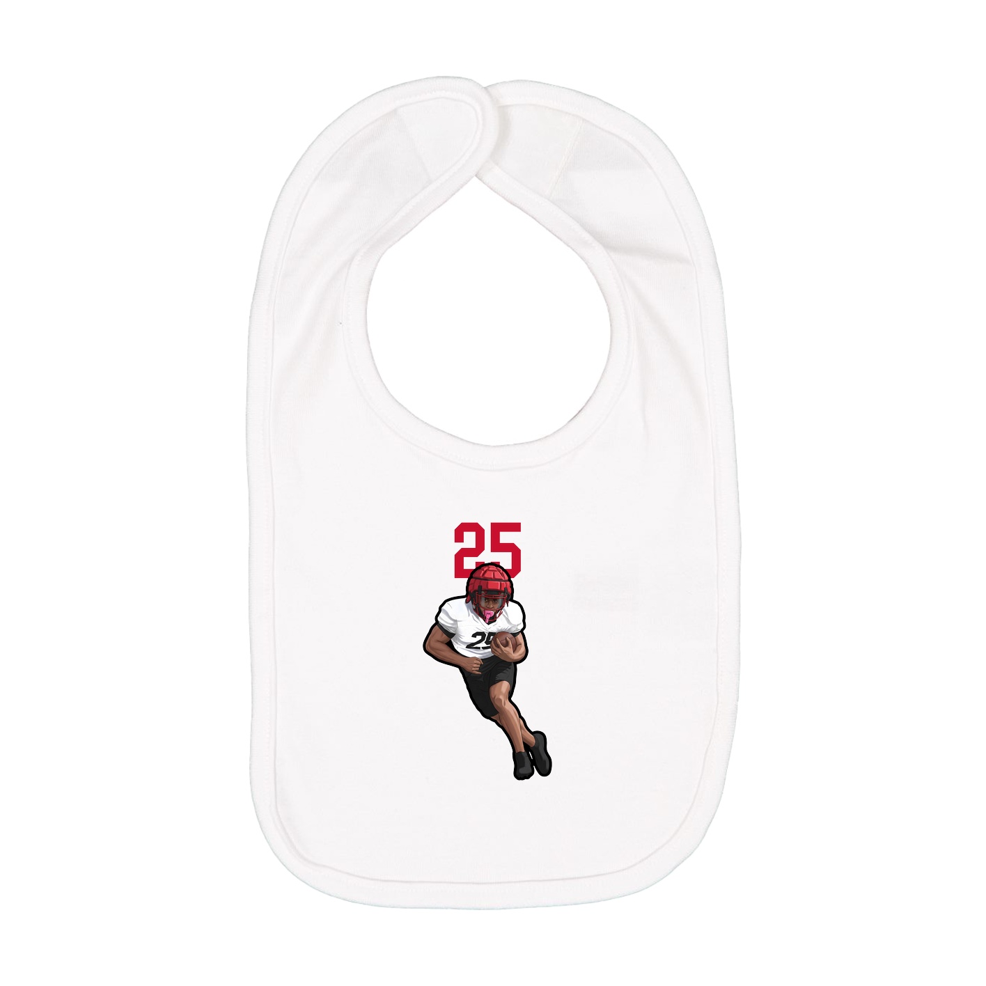 Infant Bib — Number Top in White