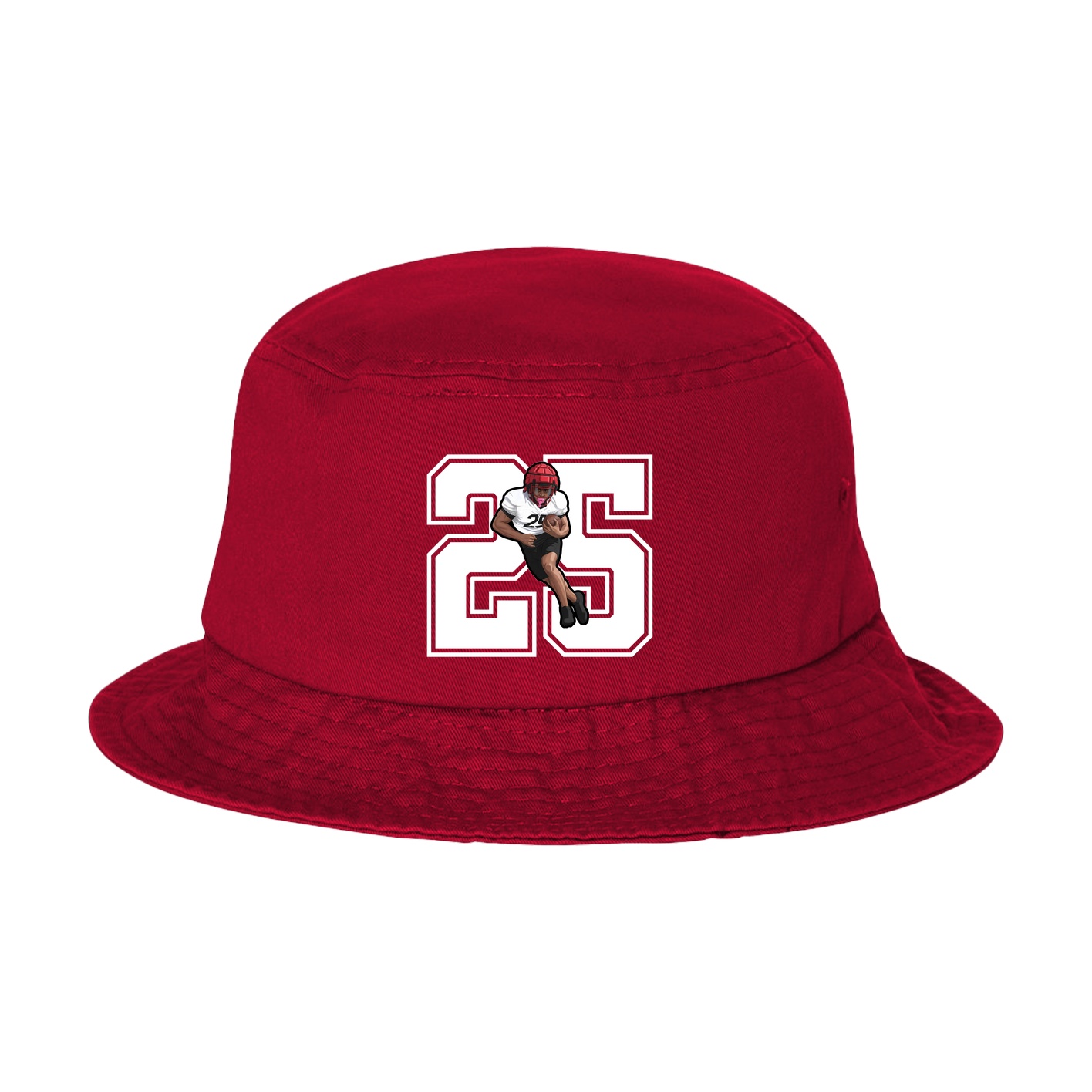 Bucket Cap — Number in Red