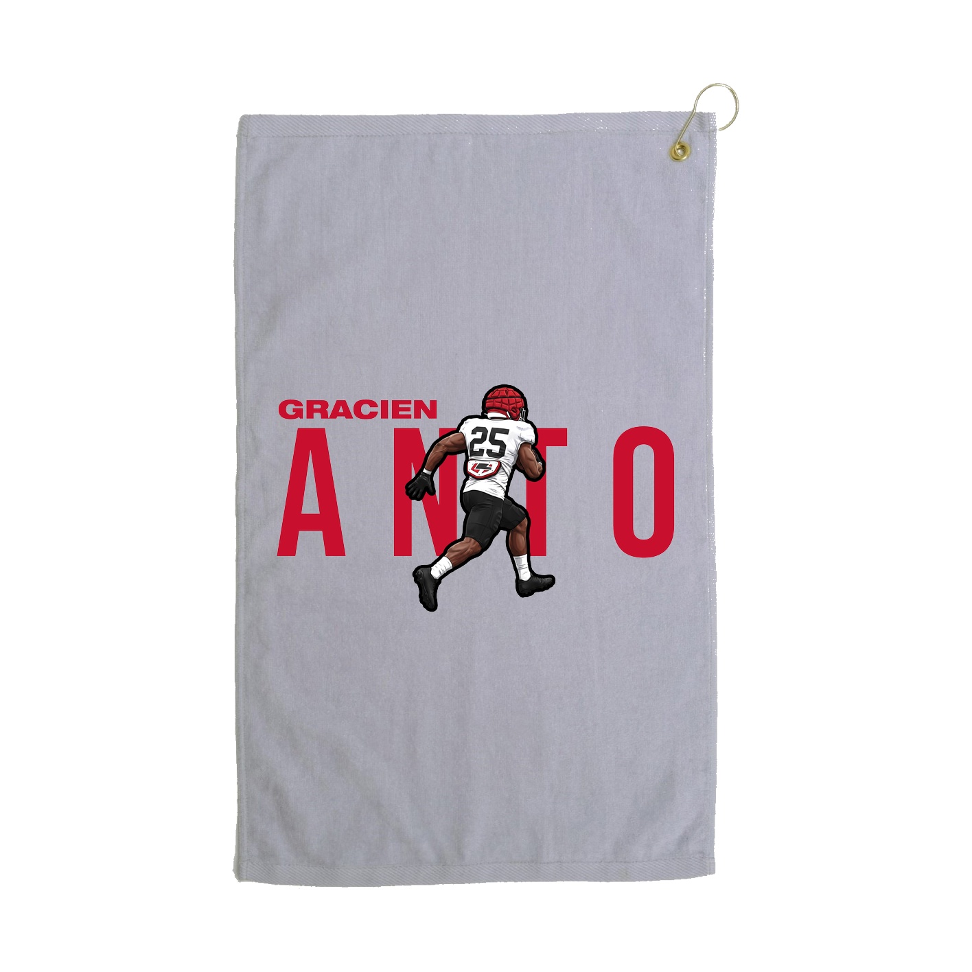 Golf Towel — Player Name in Grey