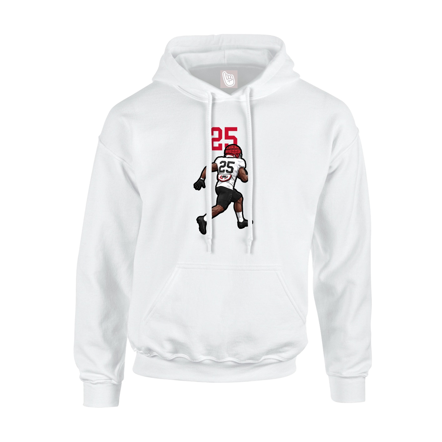 Hoodie — Number Top in White