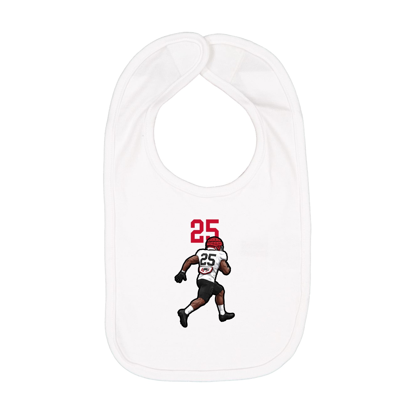 Infant Bib — Number Top in White
