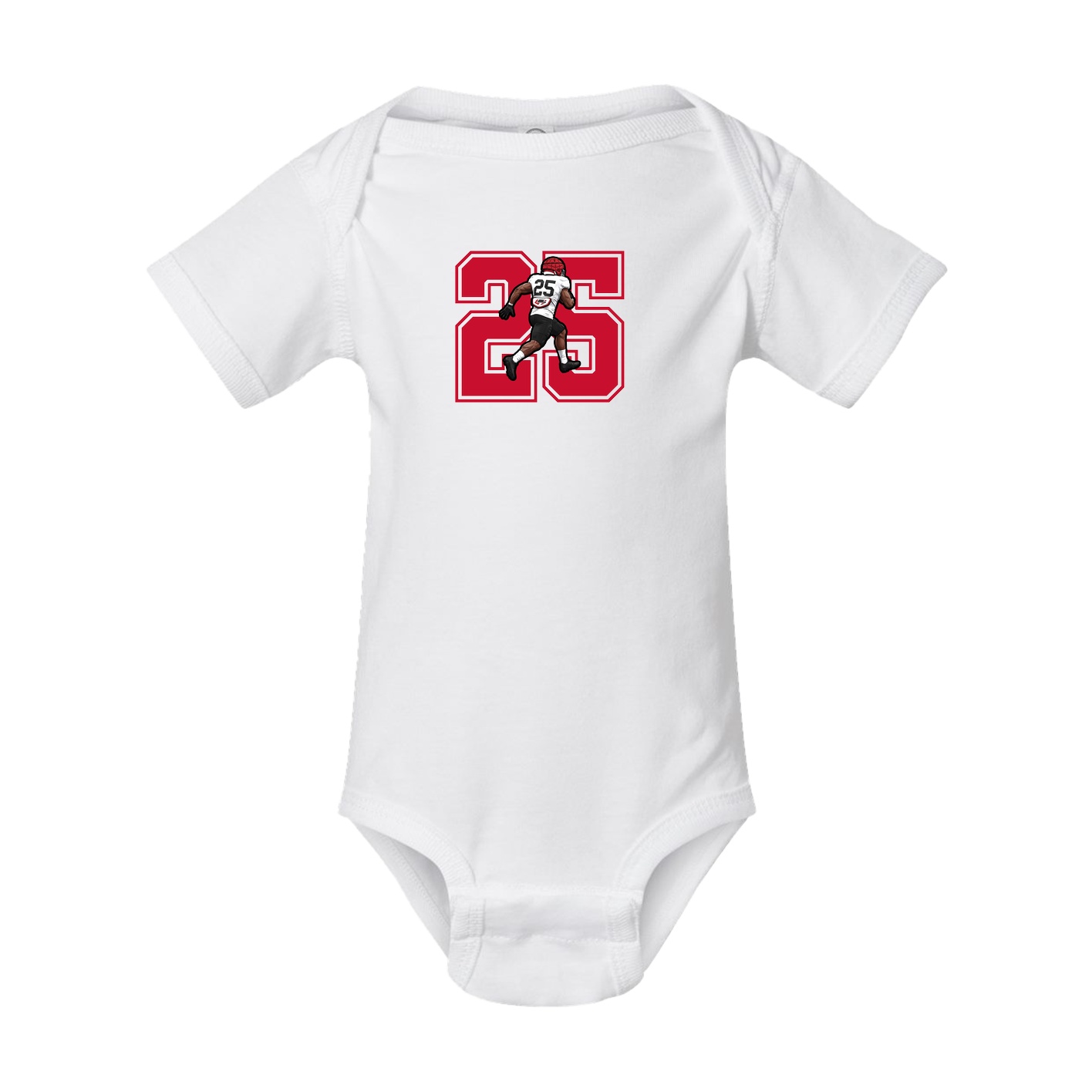 Baby Onesie — Number in White