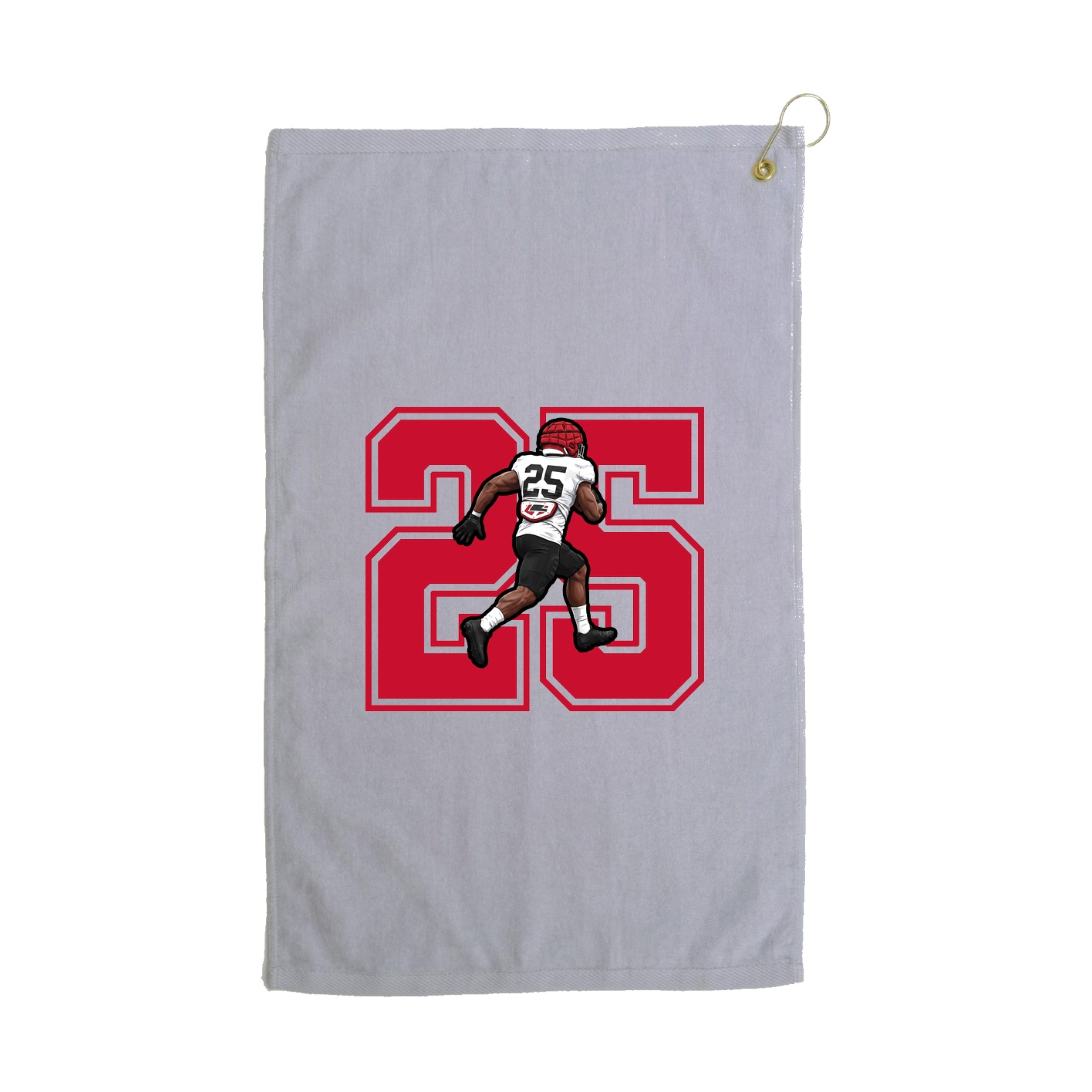 Golf Towel — Number in Grey