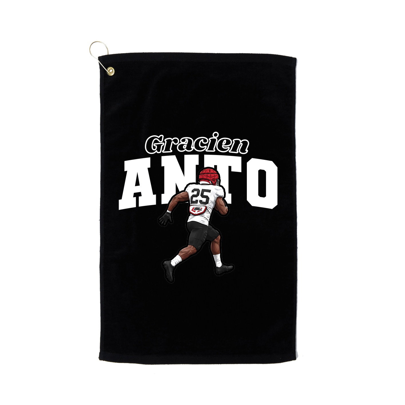 Golf Towel — Name Arch in Black