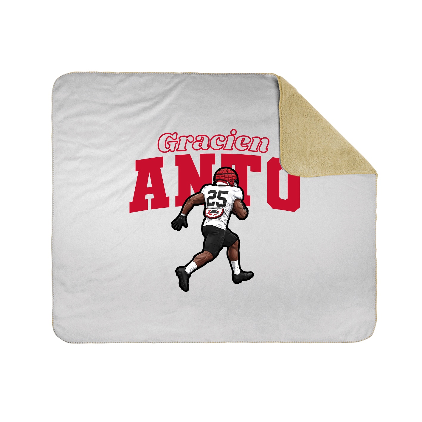 Throw Blanket — Name Arch in White