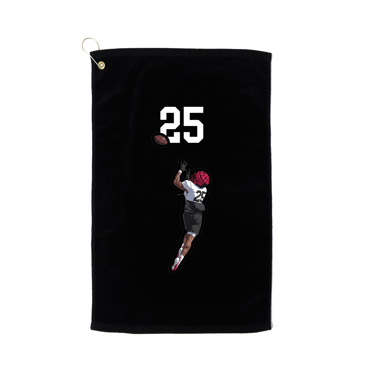 Golf Towel — Number Top in Black