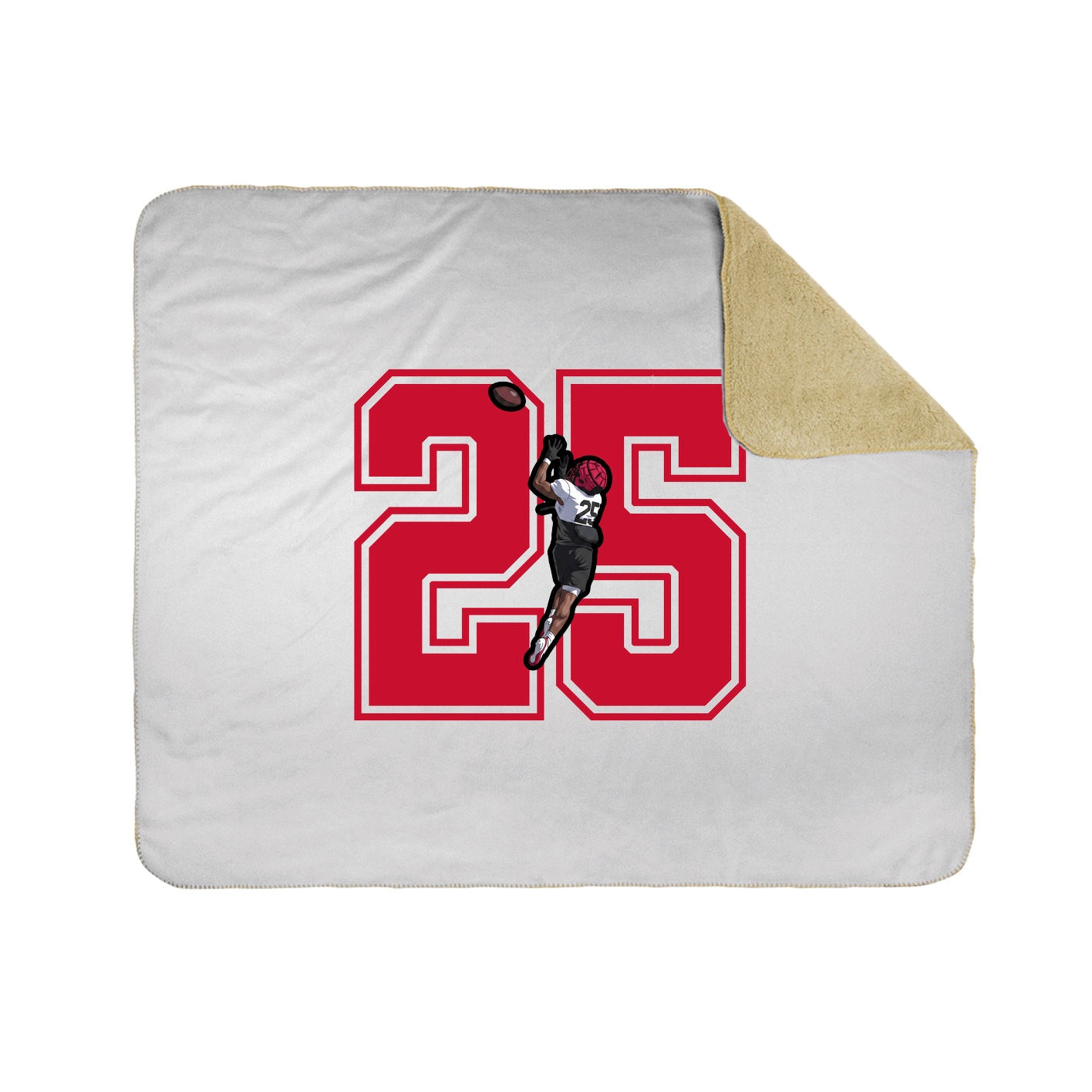 Throw Blanket — Number in White