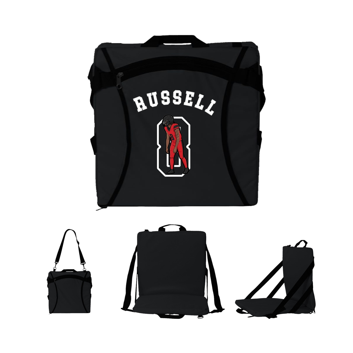 Folding Stadium Seat — Shirsey Arch in Black