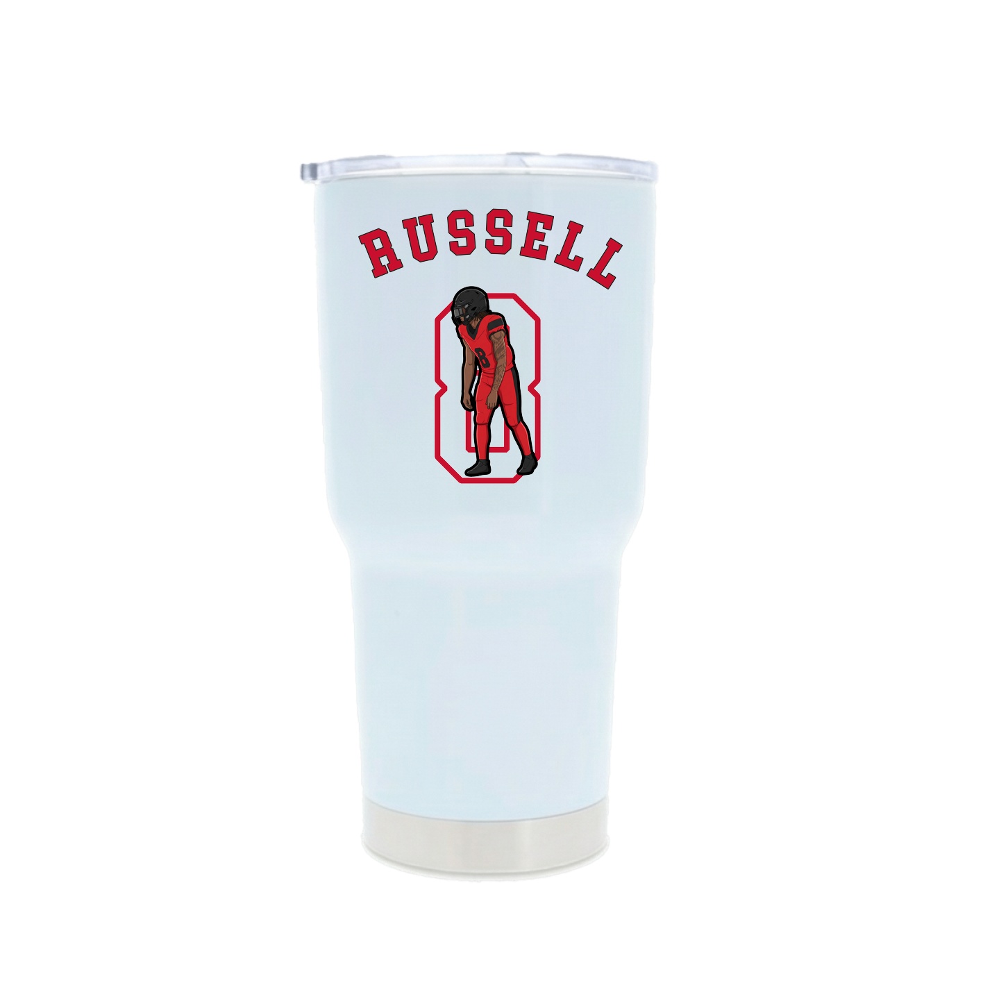 30oz Stainless Steel Tumbler — Shirsey Arch in White