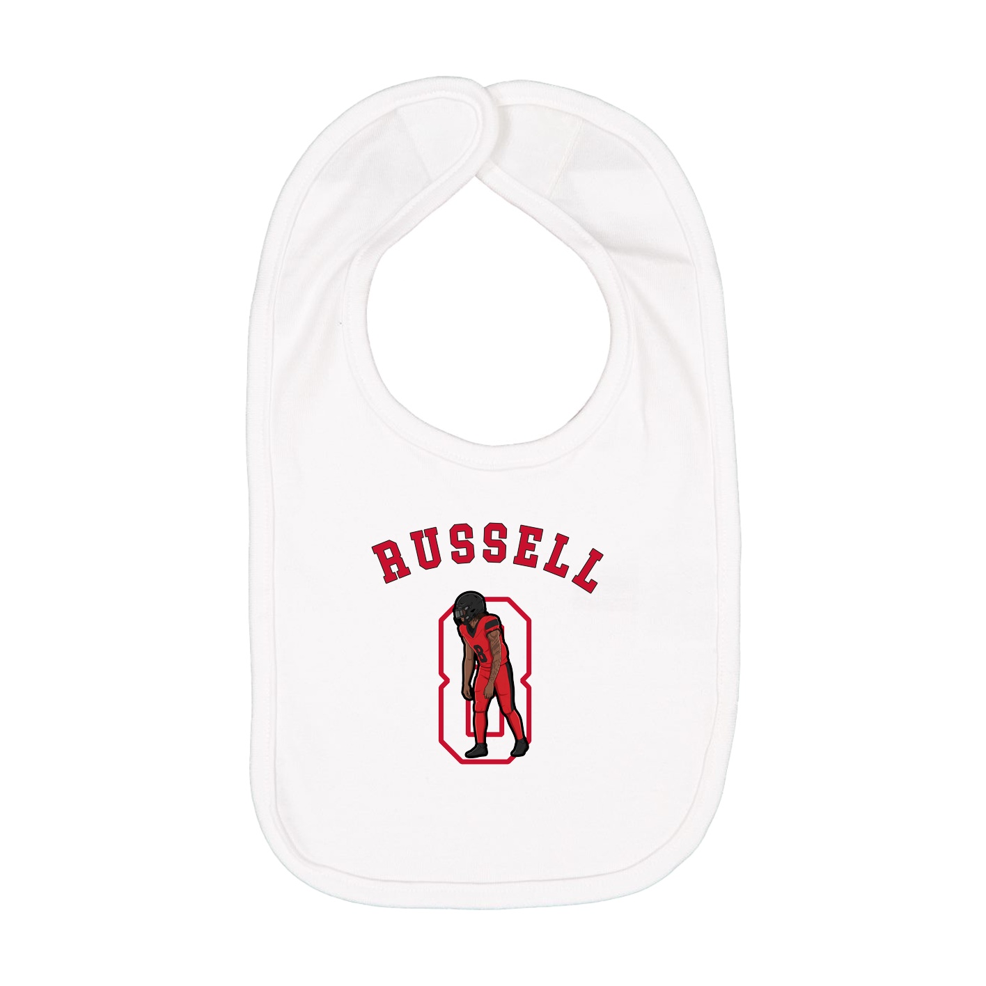 Infant Bib — Shirsey Arch in White