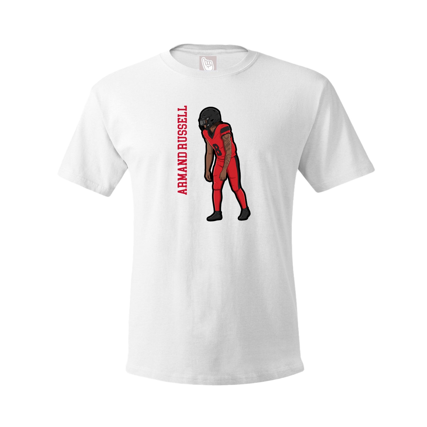 Youth Tee — Name Vertical in White