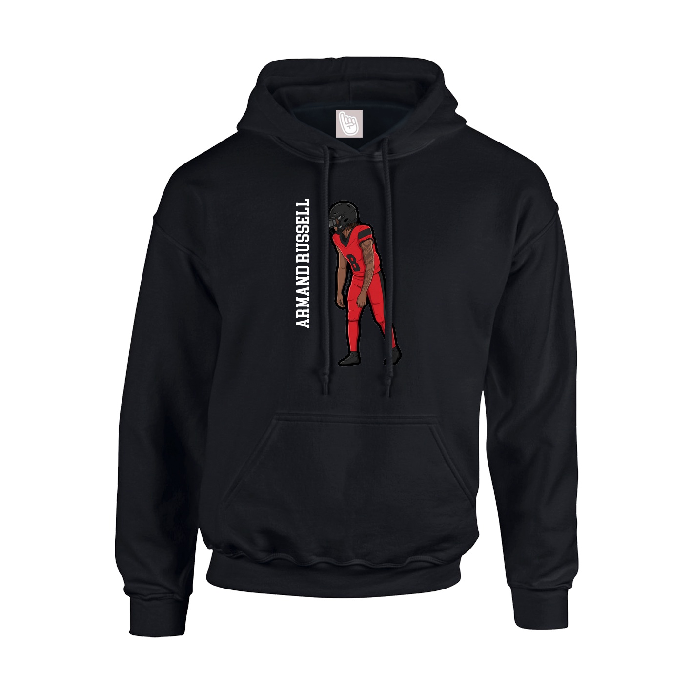 Hoodie — Name Vertical in Black