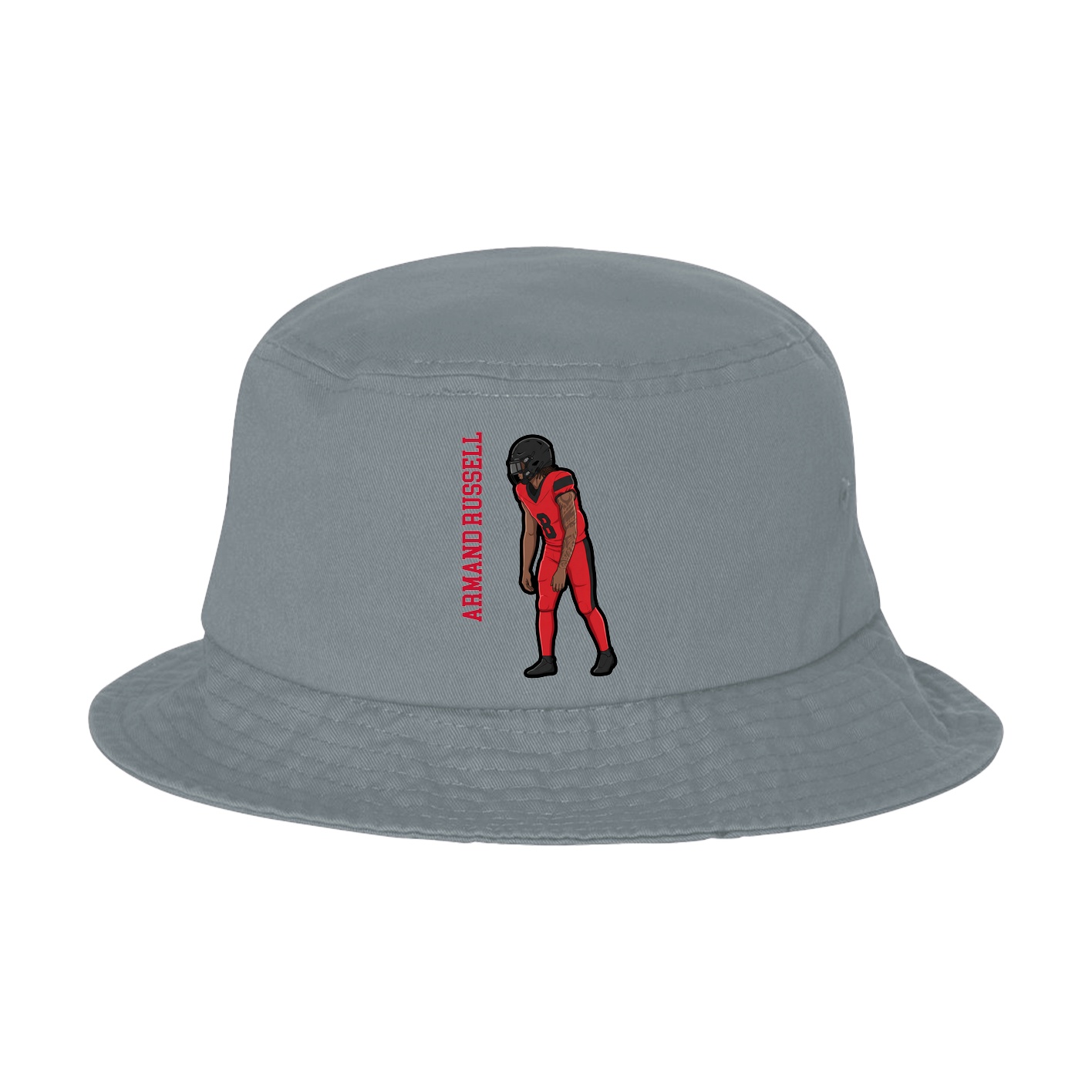 Bucket Cap — Name Vertical in Grey