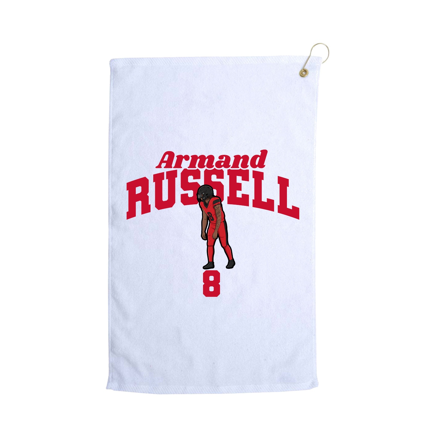 Golf Towel — Signature Arch in White