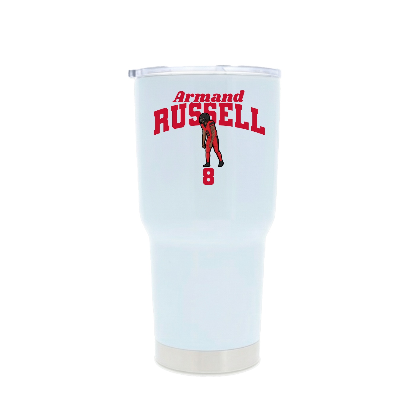 30oz Stainless Steel Tumbler — Signature Arch in White