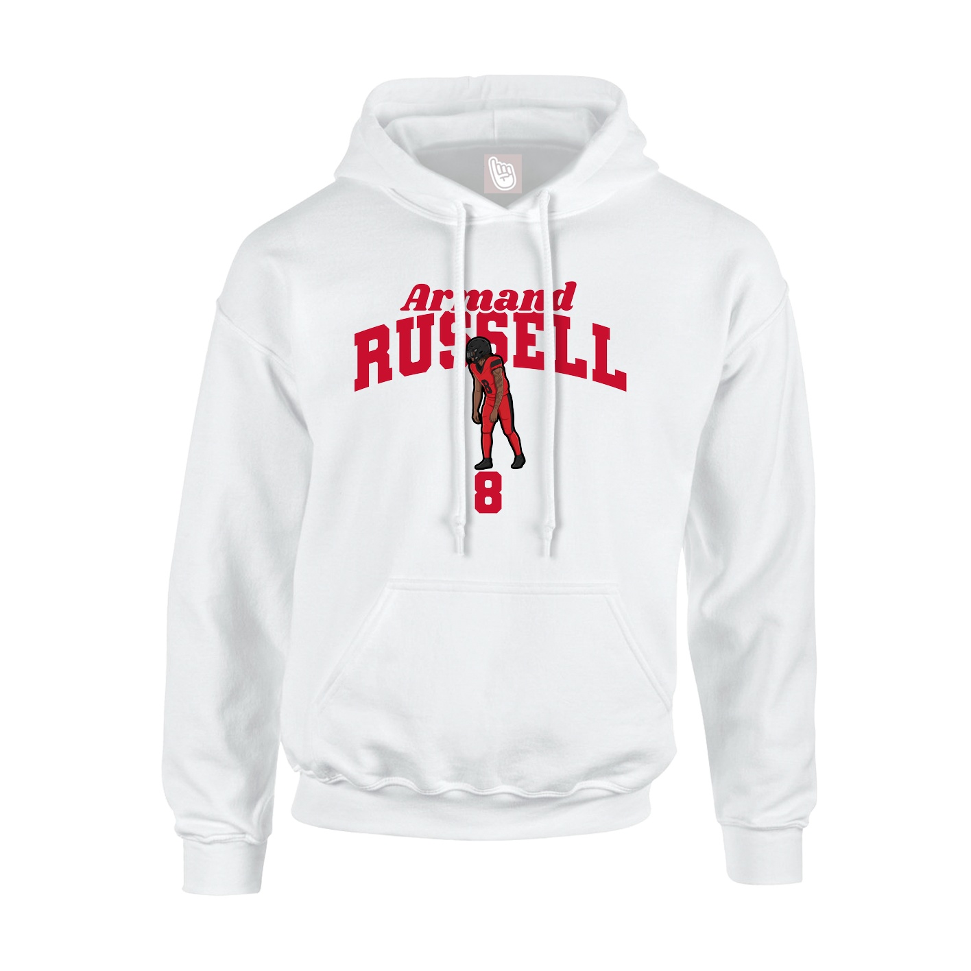 Hoodie — Signature Arch in White