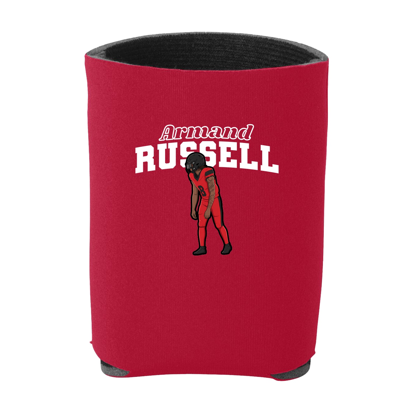 Can Holder — Name Arch in Red