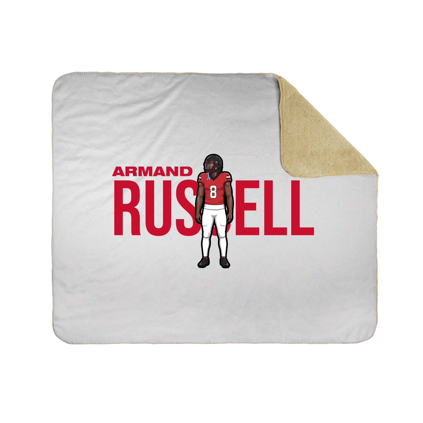 Throw Blanket — Player Name in White