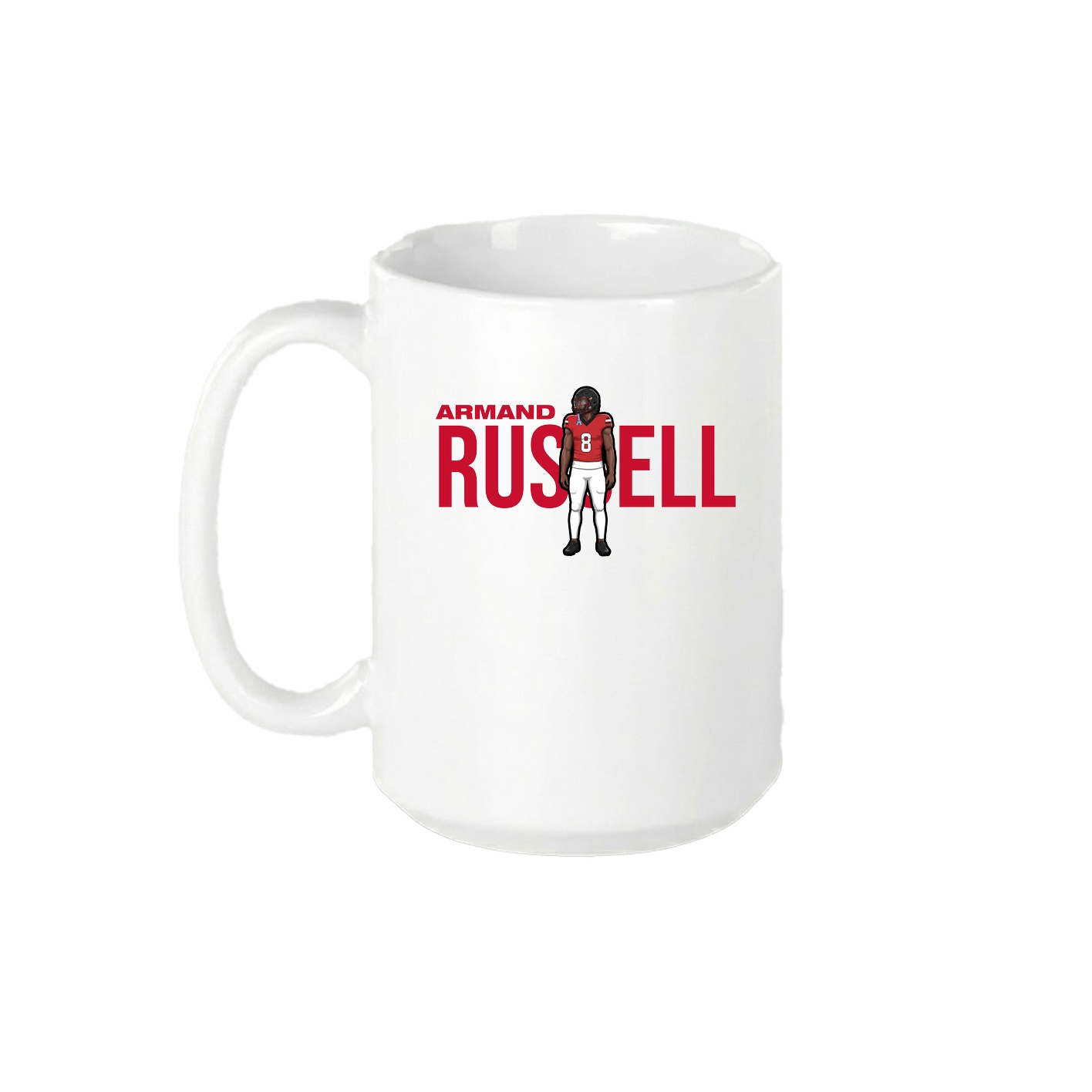 15oz Coffee Mug — Player Name in White