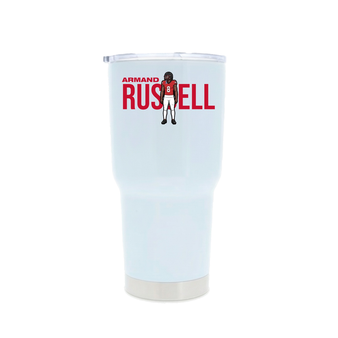 30oz Stainless Steel Tumbler — Player Name in White