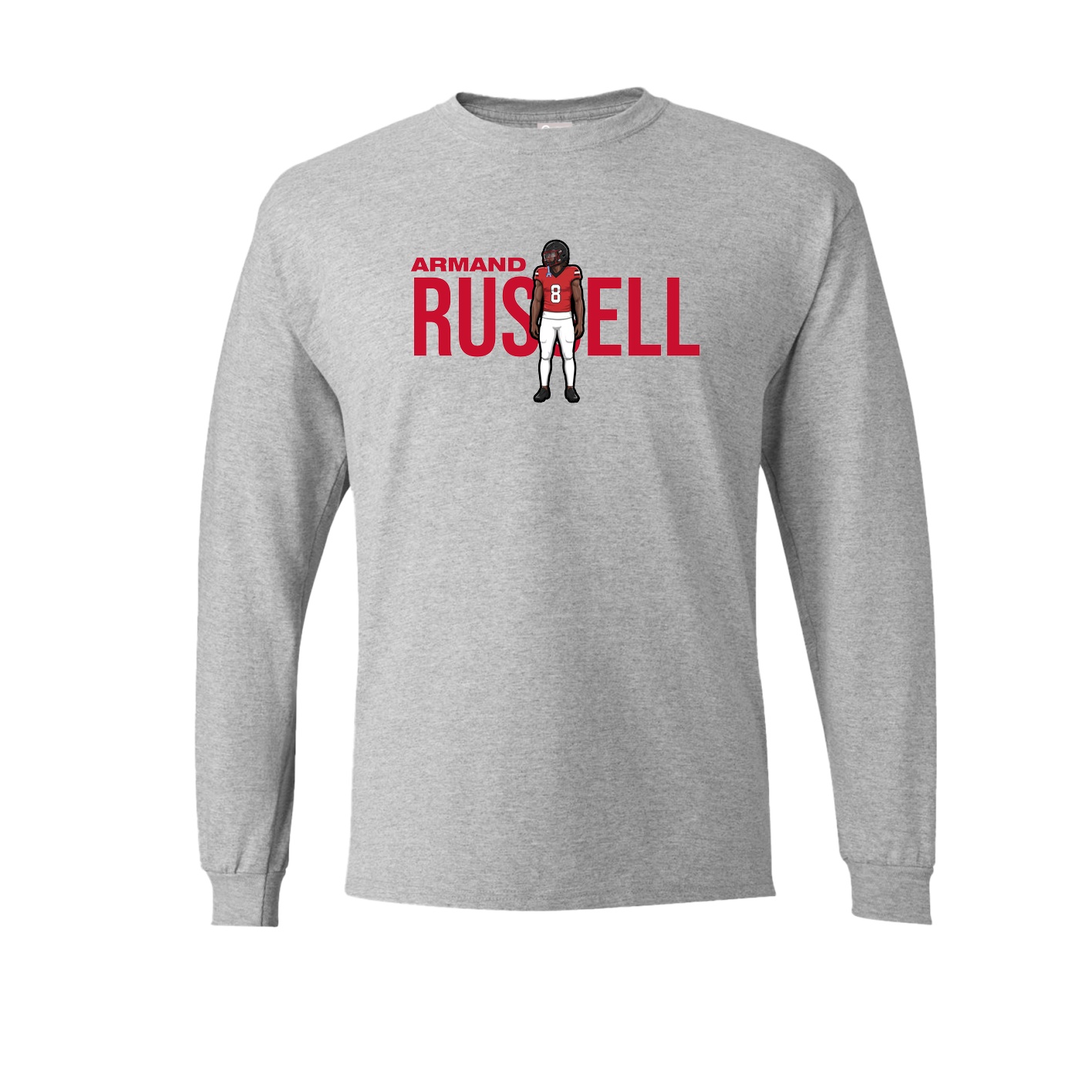 Long Sleeve Tee — Player Name in Grey